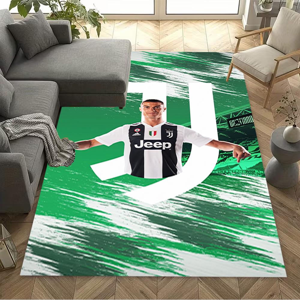 Juventus Football Player Leap Area Rug Design for Outdoor Dormitory Bedrooms Dining Room Antislip Carpet Anime Office Decor