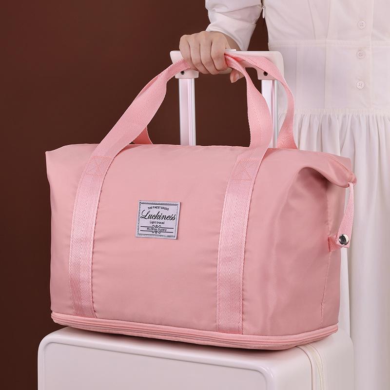 Large Capacity Shoulder Strap Waterproof Luggage Bag Can Be Put On Tie Rod Storage Luggage Bag Travel Bag Multi-layer Storage