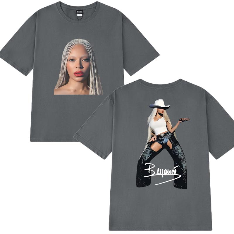 Hot Sale Beyonce Cowboy Carter Tour 2025 black T shirt Unisex Women Fashion Y2k Tops Unisex Oversized Cotton short sleeve Tshirts