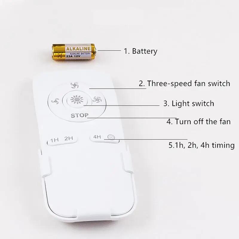 Modern American Style Ceiling Fan Light Wrought Black Pendant Light Remote Control Loft Living Room Bedroom Fan Light 220V 110V
