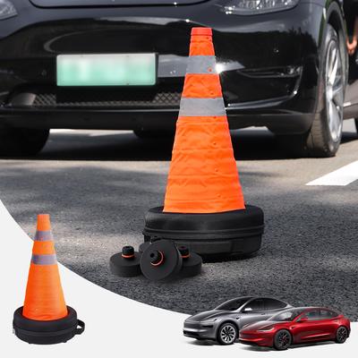 YZ For Tesla All Model 3/Y Juniper 2021-2026 Foldable Traffic Reflective Safety Cone with Lifting Jack Multi Purpose Accessories