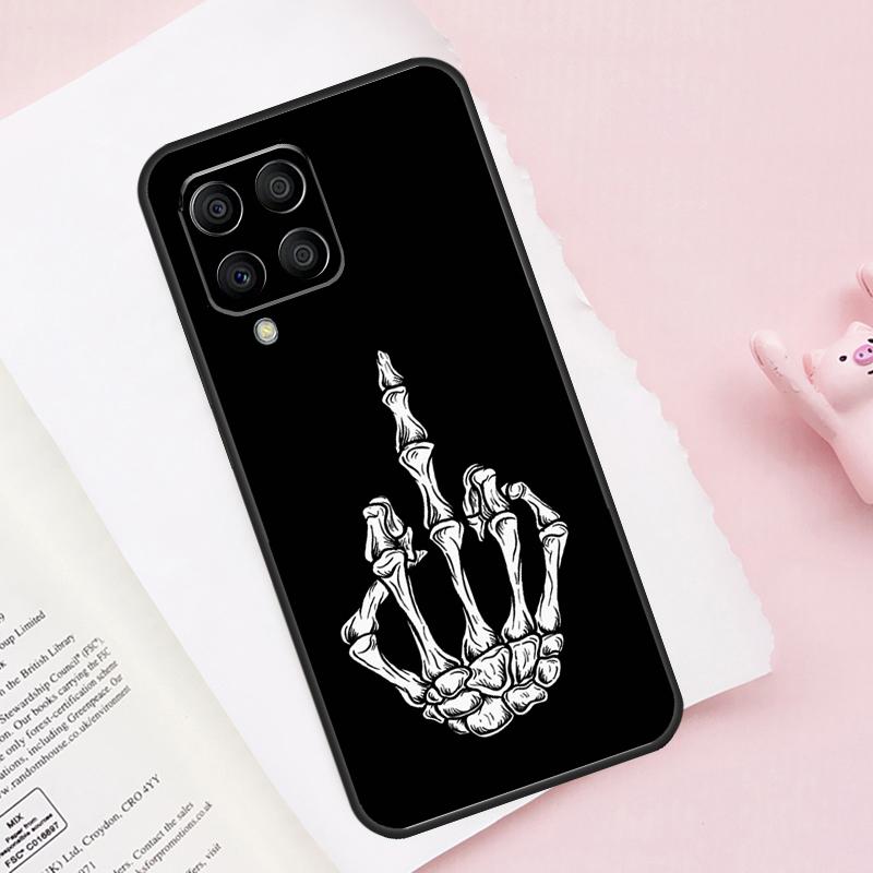 Skeleton Middle Finger Case For Samsung Galaxy M16 M36 M56 M21 M20 M23 M31 M11 M54 M14 M34 M13 M52 M32 M12 M15 M55