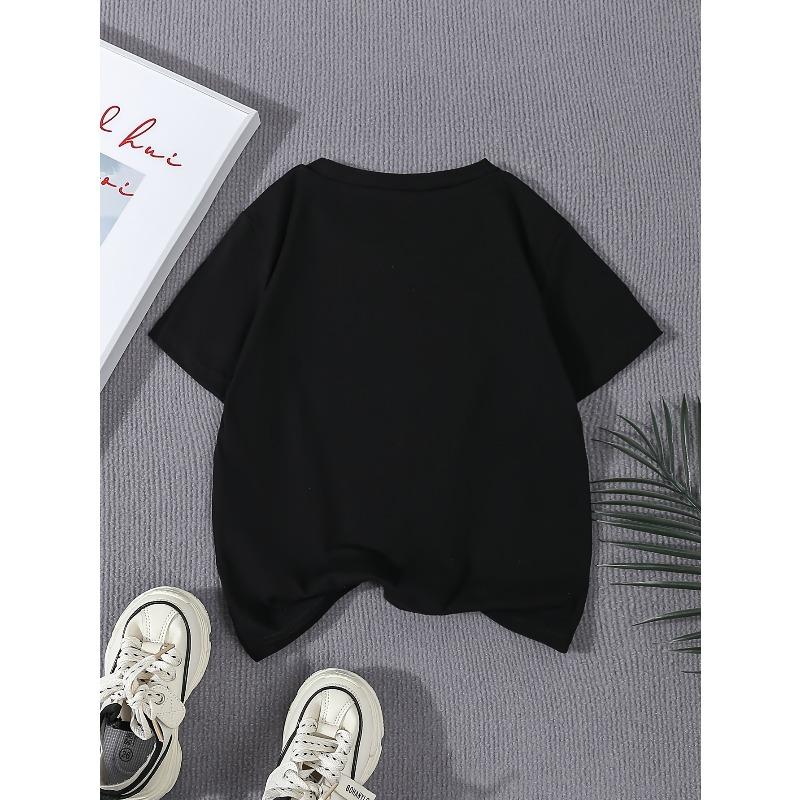 Europäische Größen Jungen T-Shirt Druck Design Kunst, Ideal für Outdoor-Aktivitäten, Weiches Gestricktes Oberteil, Bequem Und Atmungsaktiv, Geeignet für den Sommer