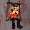 Halloweenská závěsná hračka duch s pohybovým senzorem a LED očima Strašidelná vězeňská klec Duch Baterie Hlasem aktivované Strašidelné výkřiky Zombie dekorace