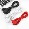 Ac Power Cord White Black Red Line With On/Off Switch Button Cables Wire Two-Pin Plug Cable Extension Cords Adapter