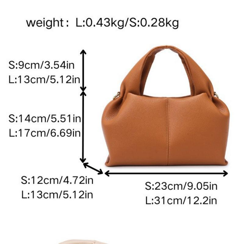Womens Cloud Shape Shoulder Bag Large Capacity PU Tote Handbag Soft Pillow Style With Magnetic