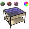 Infinity LED Coffee Table in Sonoma Oak 50x50x38 cm