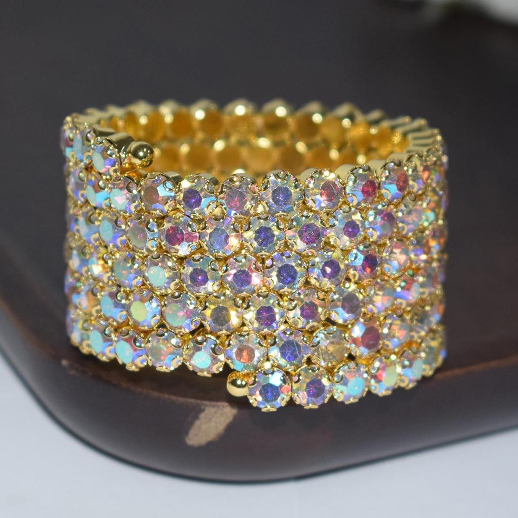 New Bridal AB Rhinestone Arm Bracelet Stage Performance Crystal Jewelry