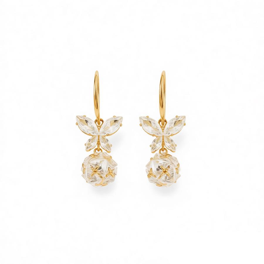 Fashionable Temperament, Simple and High-end Butterfly Earrings 1 pair of earrings золотой