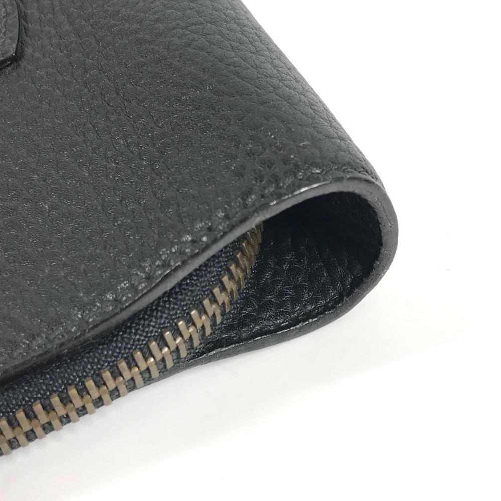 HERMES vintage Serviette Tote Bag Document Handbag Business bag Leather Black