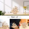 Hallisun 3D Wooden Assembled 3D Moving Mechanical Mechanical Vintage Home Birthday Japanese Instruction Manual Included Puzzle, Ship, Craft, DIY, Toy,