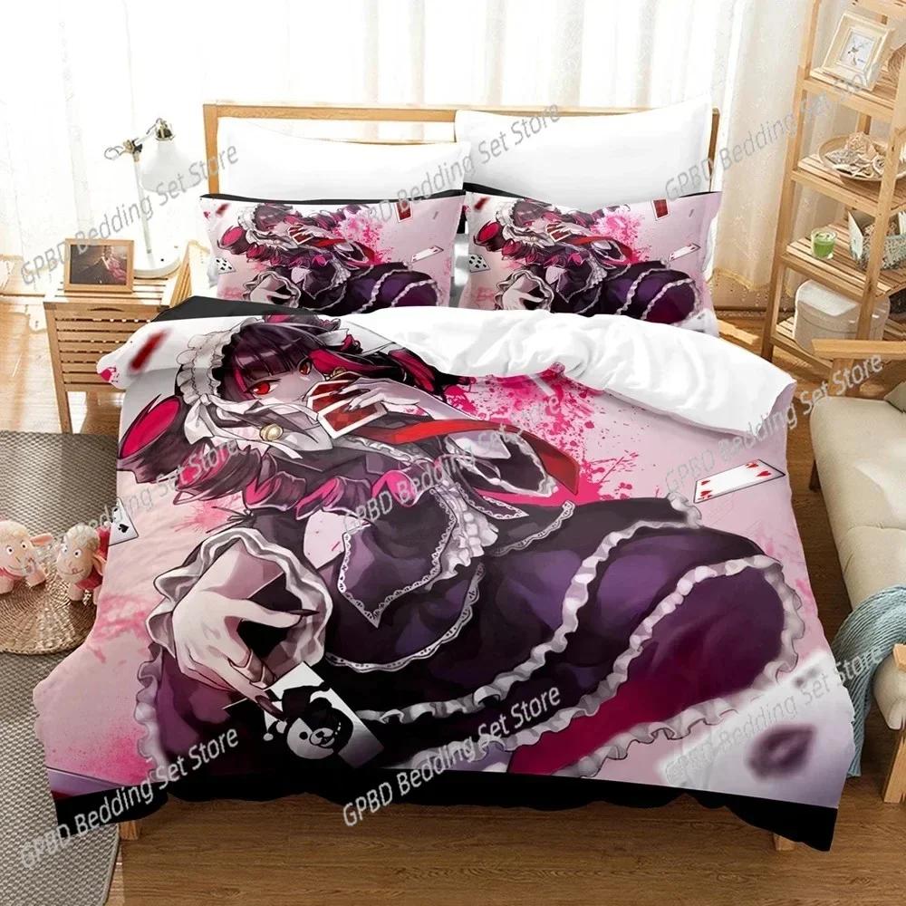 Luxury New 3D Print Anime Danganronpa Bedding Set,Duvet Cover Bed Set Quilt Cover Pillowcase,King Queen Twin Size Girls Adults