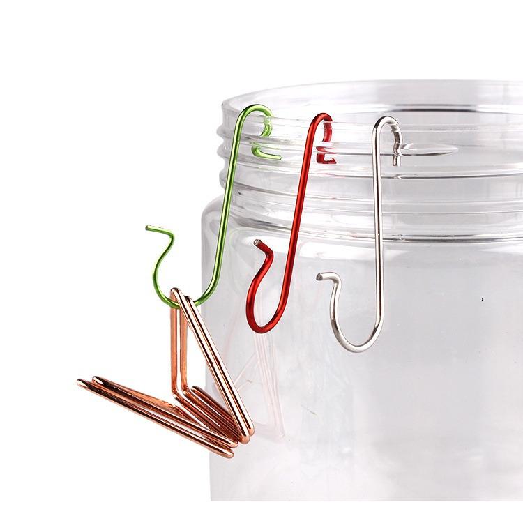 Metalowe haczyki S z drutu na ozdoby świąteczne, biżuterię i skarpety bożonarodzeniowe