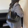 Rivet Crossbody Bag Women's Vintage Underarm Bag Commuter Shoulder Bag