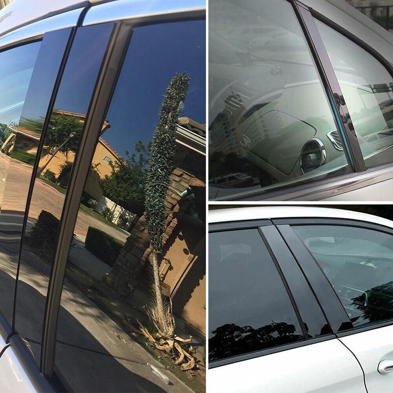 6PCS for 2011-2021 Dodge Charger Pillar Post Window Door Trim Cover Gloss Black