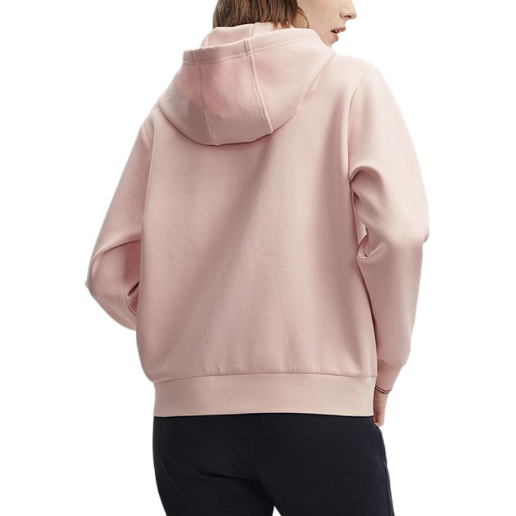 FILA 2023 Autumn New Knit Hooded Sweatshirt Fashion Casual Loose Knit Sweatshirt Unisex sweatshirt Pink F11W341207F-LP
