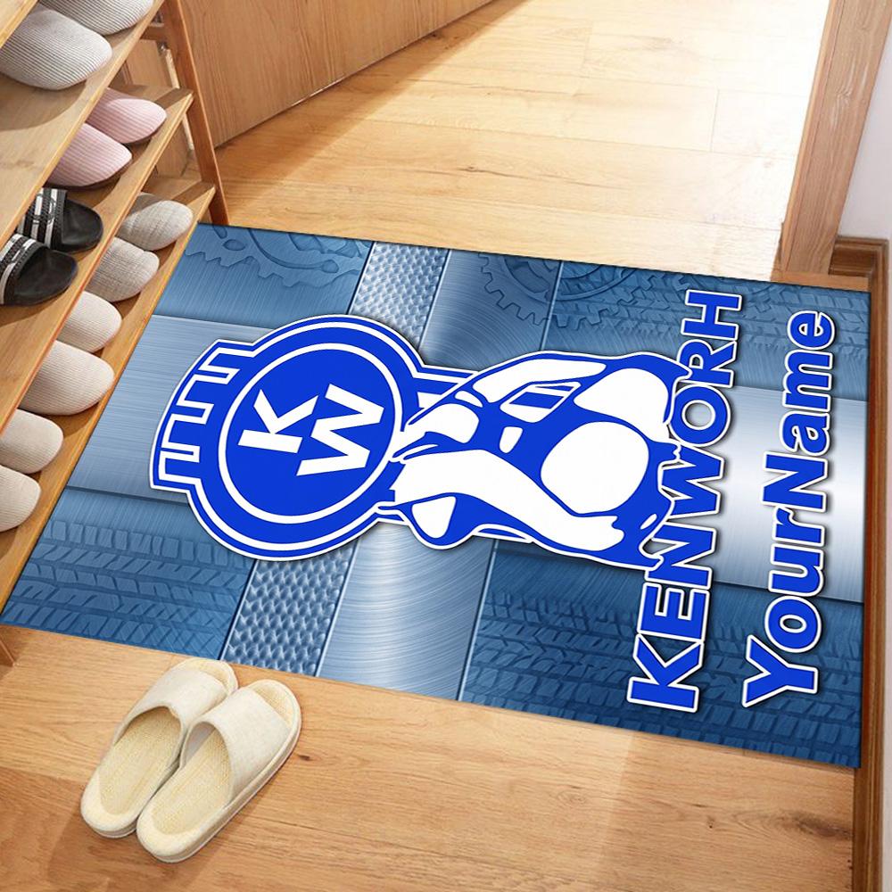 Kw Heavy Trucks Customizable Name Area Rug Suitable for Foyer Outdoor Decorate room Study room Anti-slip Rug Office home decor