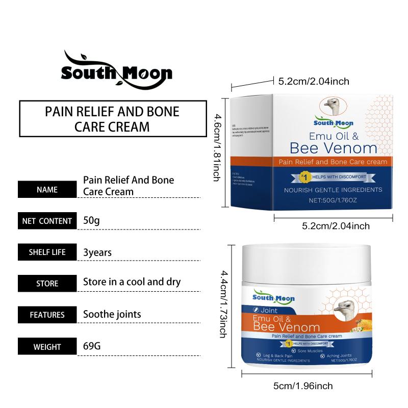 Emu Oil Bee Venom Arthritis Cream Powerful Joint and Bone Relief for Deep Massage and Comfortable Use