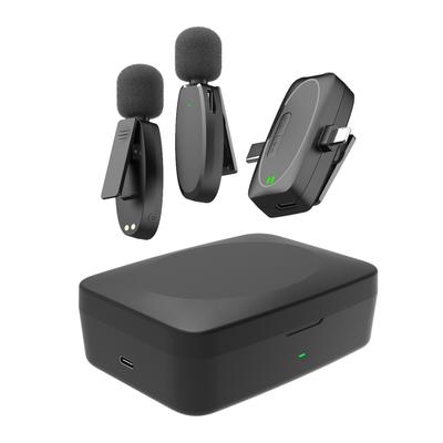 One-Trigger-Two 2,4G Wireless Mikrofon System Clip-on Mikrofon für Telefon Omnidirektionale Mini