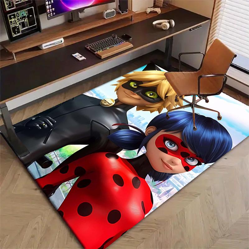 1 pezzo Coccinella (2) Tappeto Tappeto Stampato per Camera da Letto Soggiorno Decorazioni per la Casa Tappeti Tappetino Tappetino Antiscivolo Tappeto per Comodino