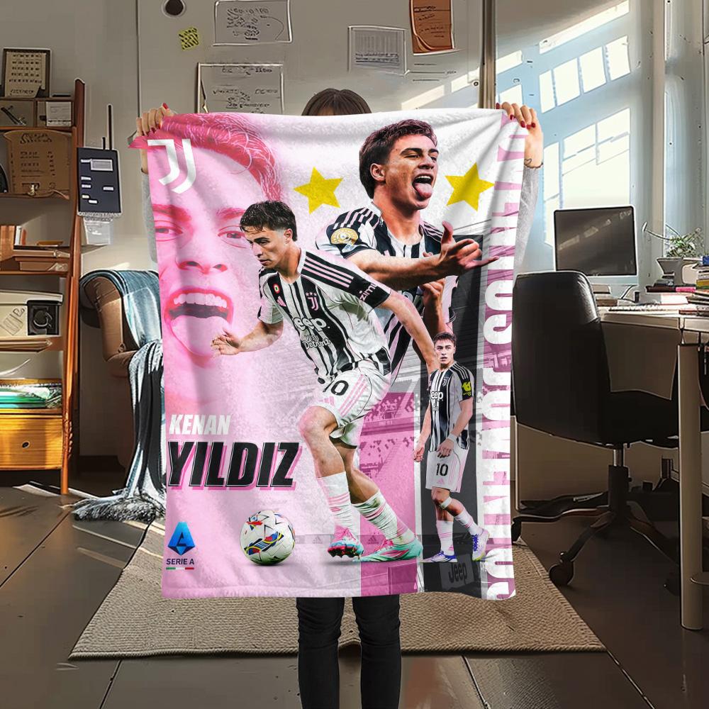 Juventus Team Print FlAannel Blanket, High Quality Comfortable for All Seasons, Home Decor, Warmth and Comfort