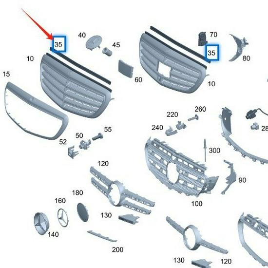 Uszczelka maski Mercedes-Benz E-Class W213 (2136280900)