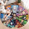 Re Zero Round Area Rug Carpet Rug For Living Room Bedroom Sofa Playroom Decor Nonslip Floor Mat