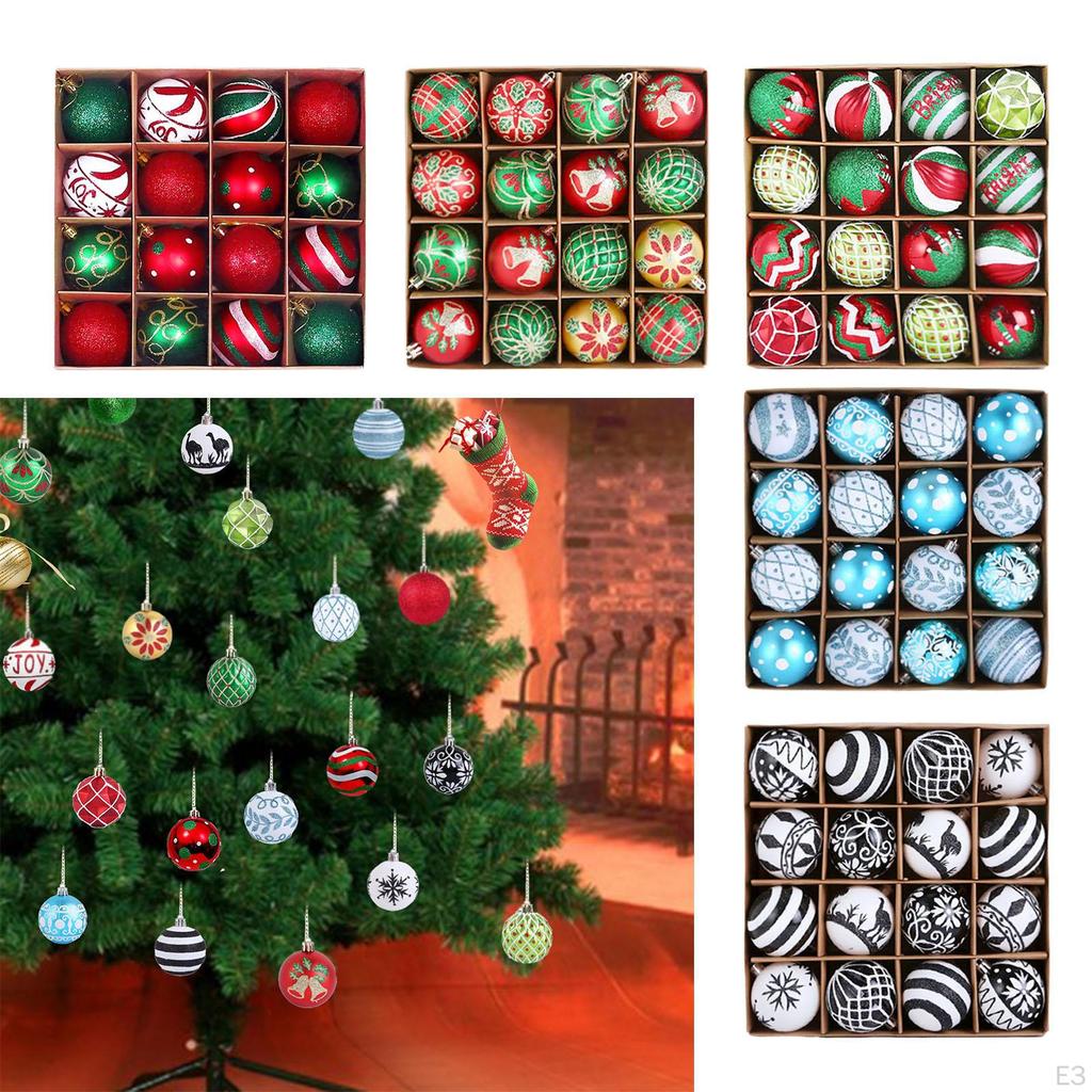 16 Christmas Balls, Hanging Decorations for Home