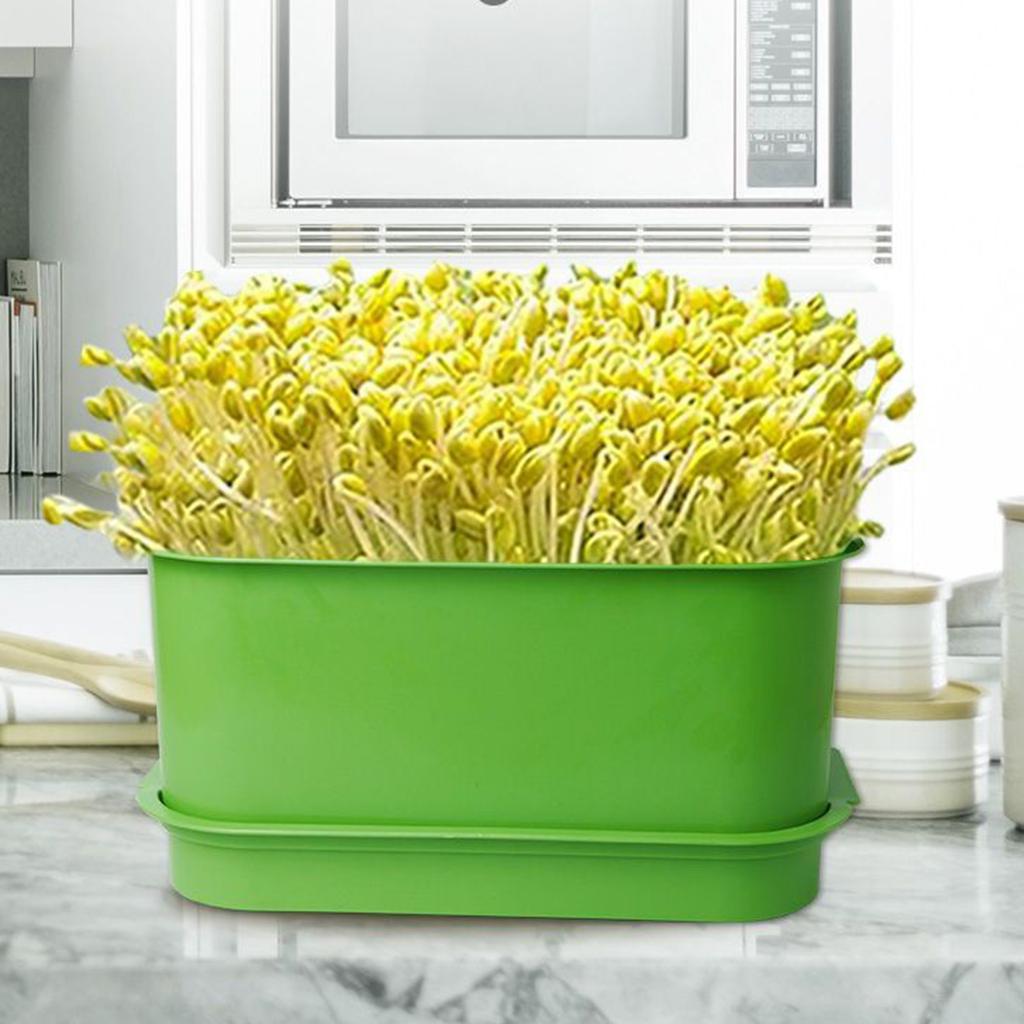 Plastic Sprouting Tray Kit Microgreens Growing Trays for Sprouting Seeds Beans Wheatgrass Sprout Maker Container