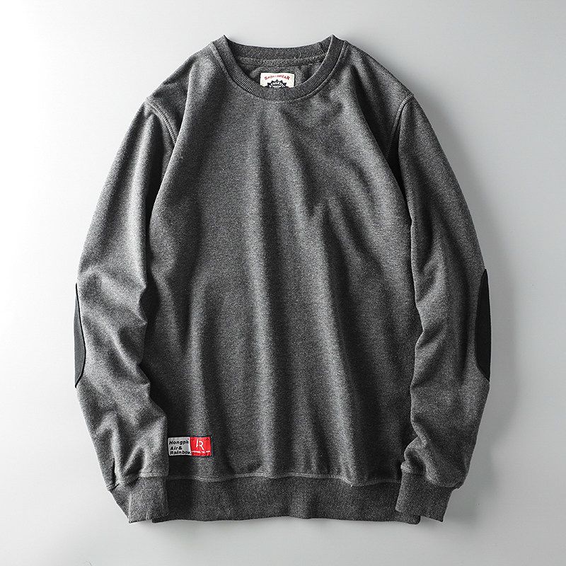 American-Style Retro Spring and Autumn Hooded Export Original Sweater 13003 Terry Cloth Dark Grey M