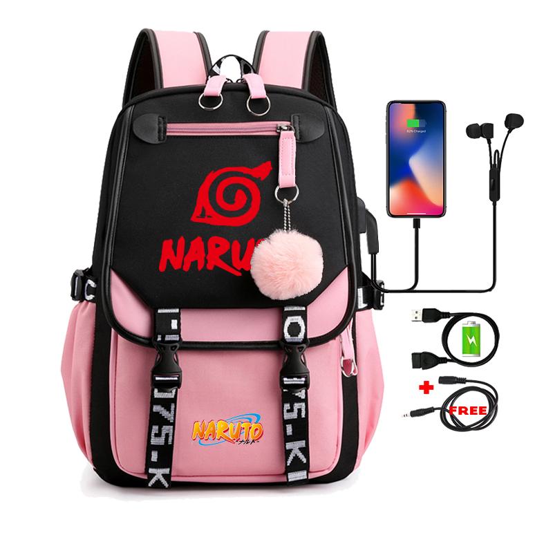 Anime Backpack for Teen Student Schoolbag Men Women Leisure Usb Travel Bag Boy Girl Back To School Backpack Rucksack