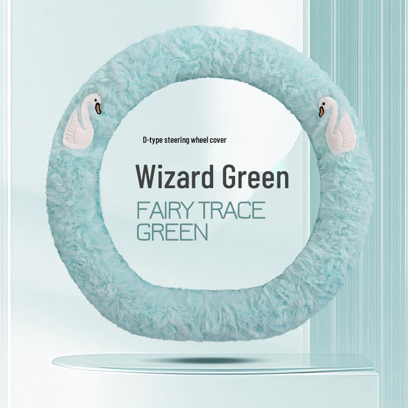 Winter Warm Plush Steering Wheel Cover - Non-slip, Anti-freeze, Universal Hand Warmer for Cars.