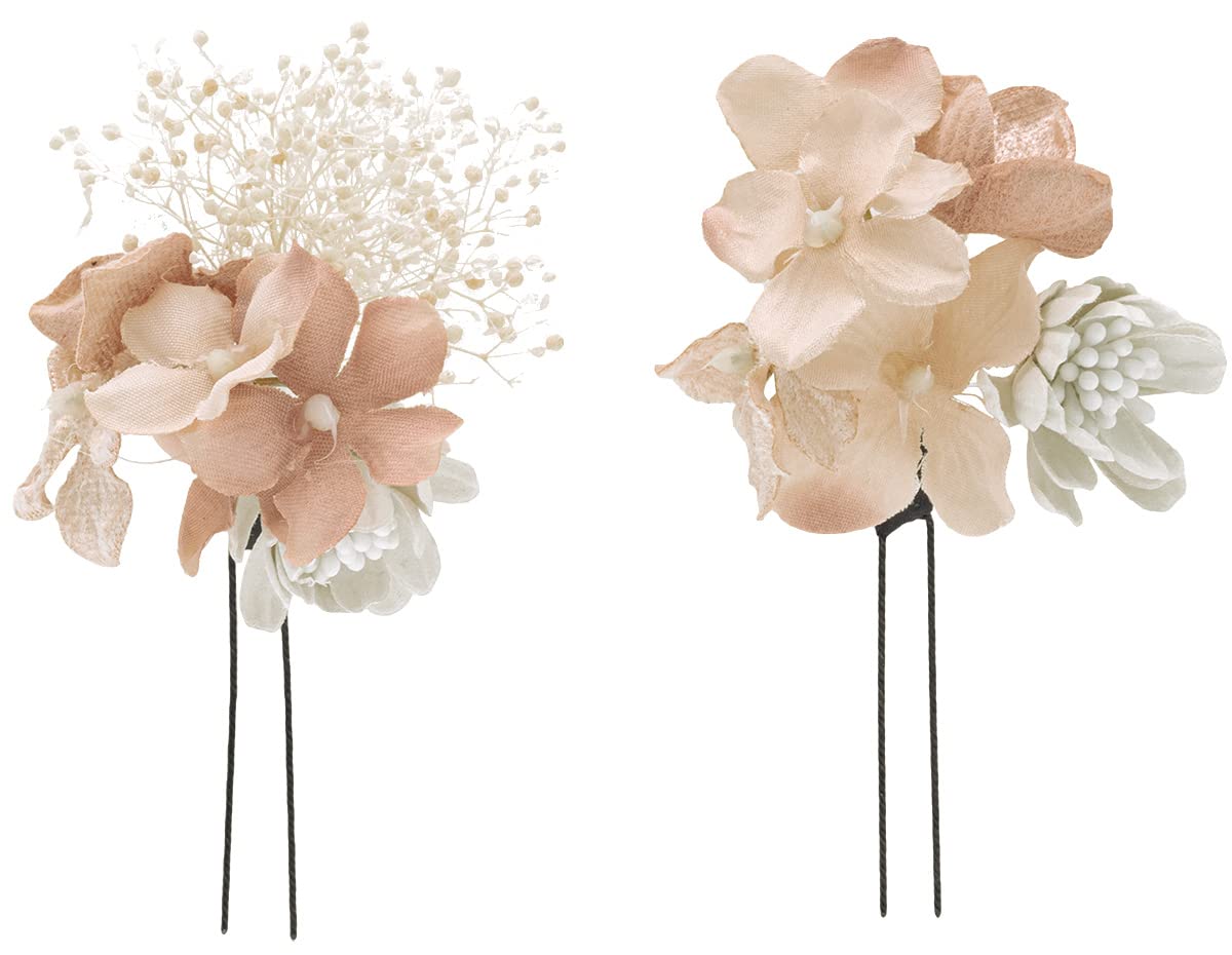 

Soubien Hair Ornament Set for Coming-of-Age Ceremony, Dried Flower Style, Suitable for Furisode Kimono, Graduation Ceremony, and Hakama, Baby s