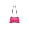 Balenciaga Studded Magnetic Closure Nylon Crossbody Shoulder Bag Small Women bags Bright-Pink 7163512AAPG5639