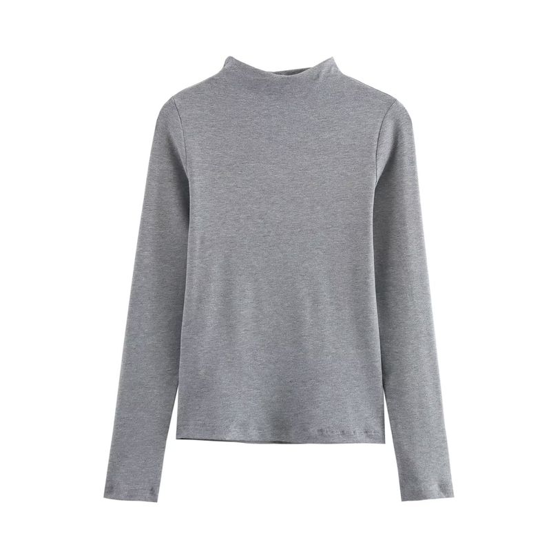 Kaslead New Arrival Women's Clothing Fashion Style Fashion Basic All-Matching Minimalist Turtleneck Turtleneck T-shirt 4174678