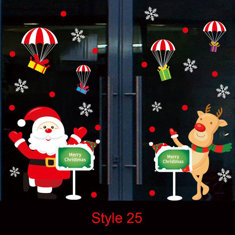 

Рождество Рождество Прекрасные Водонепроницаемые Наклейки из ПВХ на Стекло, Окно, Стену, Домашний Декор Style25