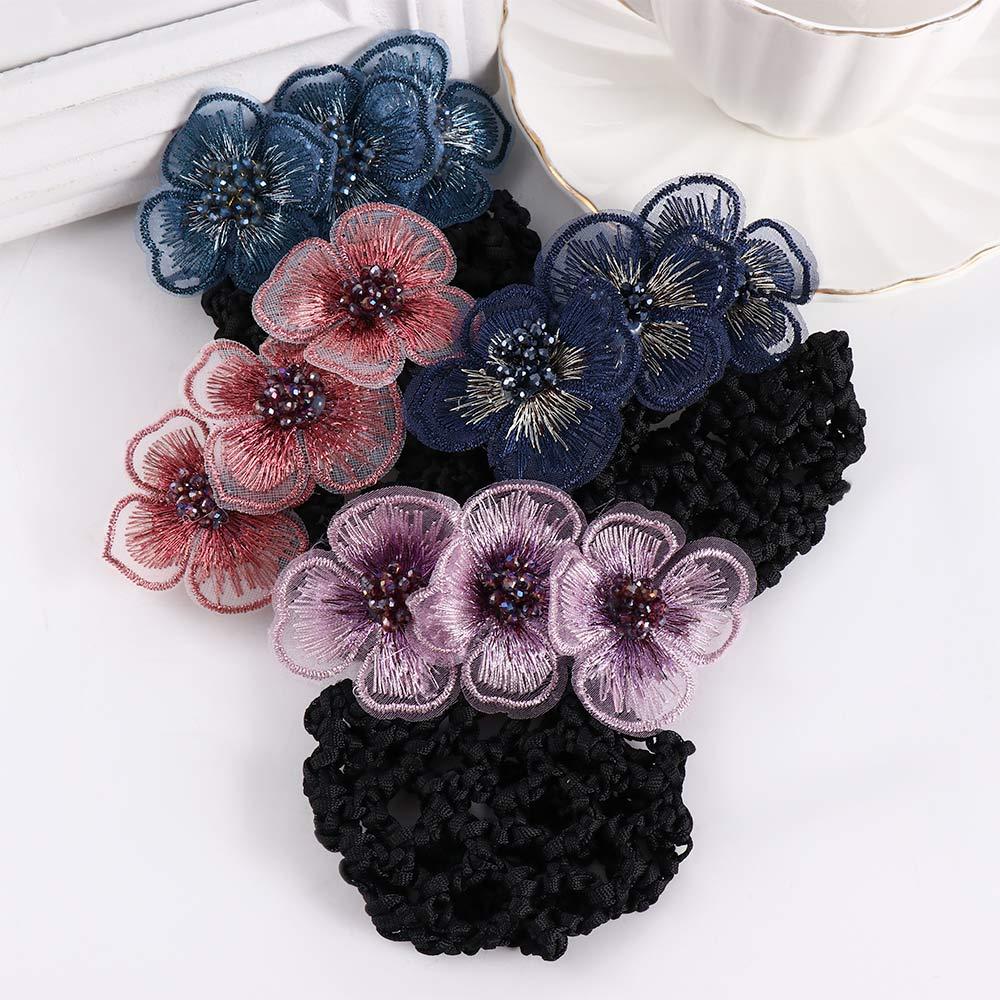 Nurses Back Of The Head Hair Accessories Korean Style Headdress Women Hairpin Bow Bun Net Snood