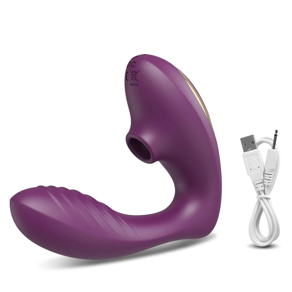 Vagina G-Spot Vibrator Clit Sucker Vibrator for Women Clitoris Stimulator Female Masturabtor Adult Goods Sex Toy for Women