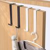 No-Drill Silent Wrought Iron Over-Door Clothes Hook & Storage Rack