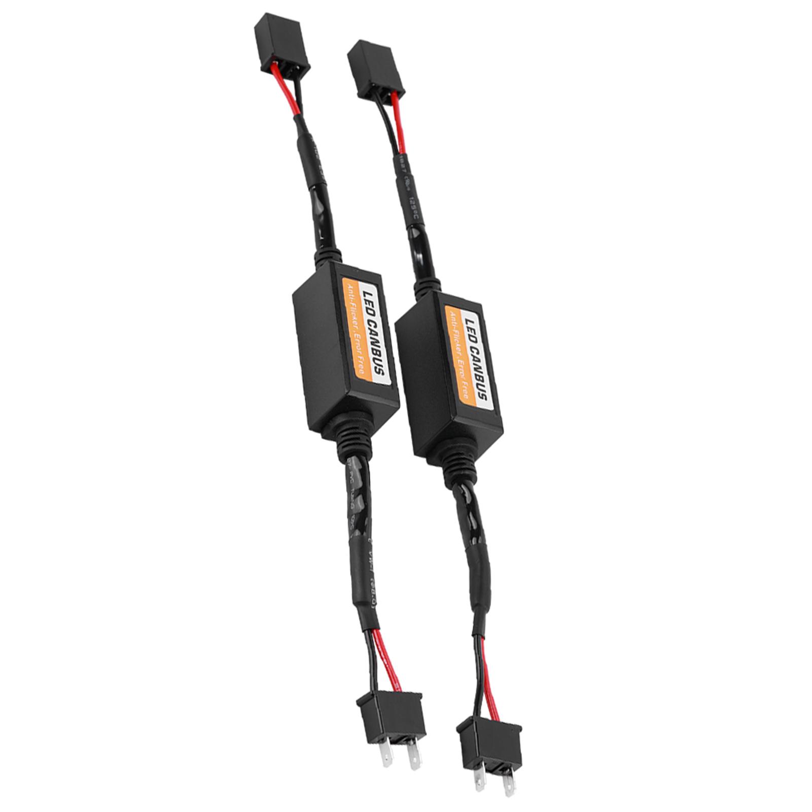 

2 шт. светодиодный Canbus декодер фар устройство антимерцающие резисторы устранение ошибок для H7 чёрный