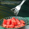2 In 1 Portable Watermelon Slicer Fork Stainless Steel Multi-function Melon Fruit Divider Cutter Knife Vegetable Kitchen Tools