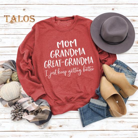 Toamnă Iarnă Hanorac pentru femei Imprimare cu litere Gât rotund Mâneci lungi Pulover liber Manșetă elastică Purtare zilnică Top casual