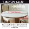 Round Table Cover for Kitchen Dining Table Waterproof Stretchable Tablecloth Stain-Resistant Round Table Mat Wedding Party Home