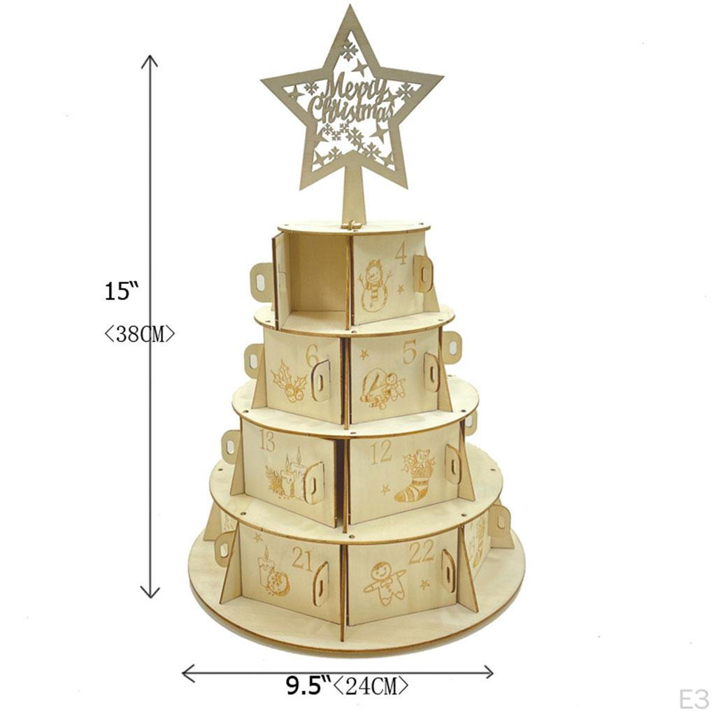 Drawer 24 Days Cake Shape Decor