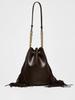 Fashion Long Tassel Bucket Bag Luxury Designer Handbag and Purses Chains Drawstring Shoulder Bag  Soft PU Leather Sling Bags