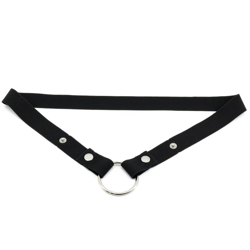 Adjustable Anti-Off Male Chastity Cage Device With Auxiliary Belt And Two-Way Widen Elastic Band Rope Sexy Underwear For Men