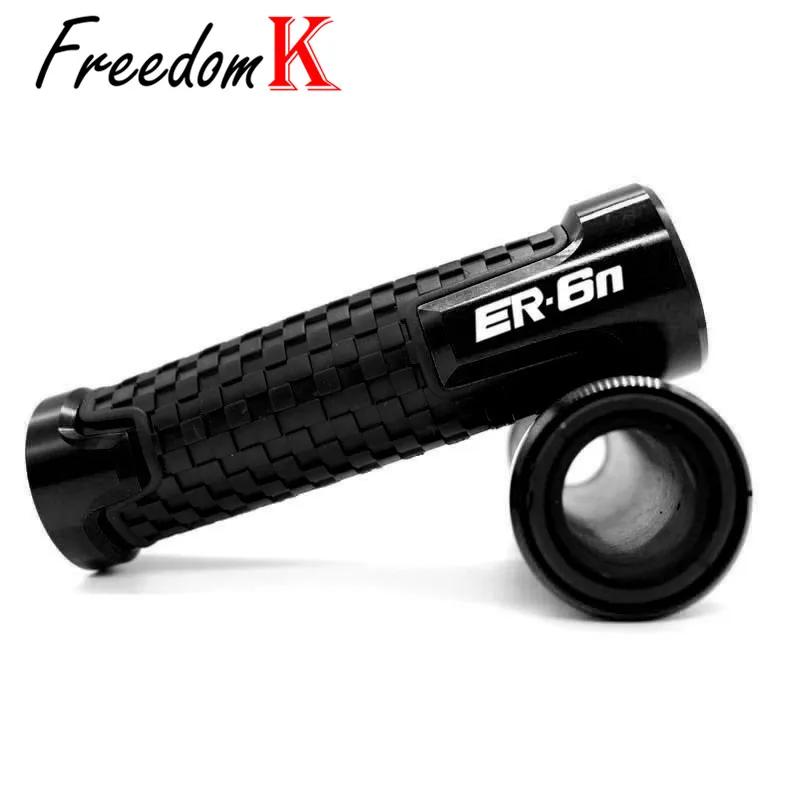 For NINJA ER 6N ER6N 7/8" 22mm CNC Handlebar Grips ER-6N Motorcycle Accessories