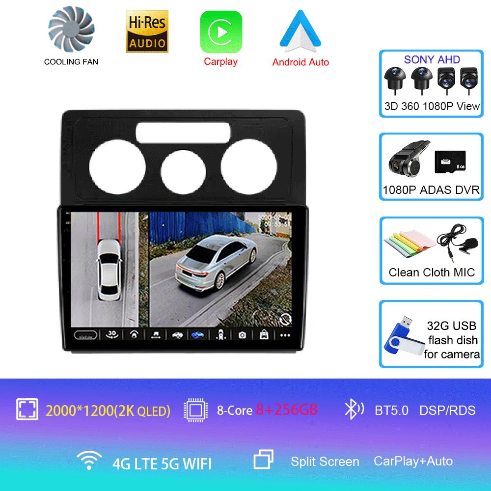 Android 14 Car Radio For Volkswagen Caddy 2K 3 III 2004 - 2010 Multimedia Video Player Navigation Stereo GPS No 2din 2 Din Dvd