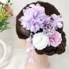 Flower Hairpins with Daisy Accessories for Women Girls Floral Japonism for Tsumami Headpieces Hair Jewelry