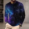 Men Plus Size Crew Neck Long Sleeve Shirt Black Gothic Skull Cross Lion Graphic Casual Street Style Top